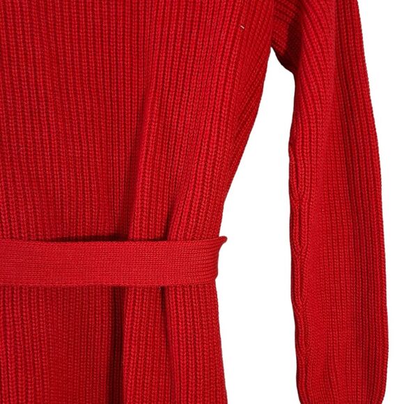 Boden Cara Knit Wool & Cashmere Blend Long Sleeve Cardigan in Post Box Red - Picture 5 of 9